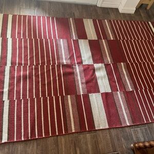 Pottery Barn Ellington Red Multi Flatweave Rug